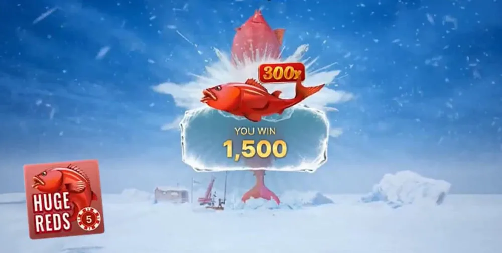 Ronda de bónus Huge Reds do Ice Fishing a pagar um multiplicador 300x